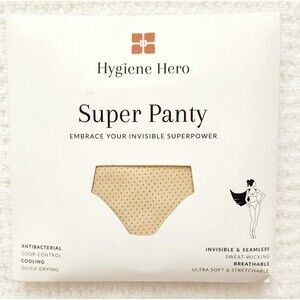 Women's 4XL Panty Beige Hipster Cooling Invisible Seamless Hygiene Hero
